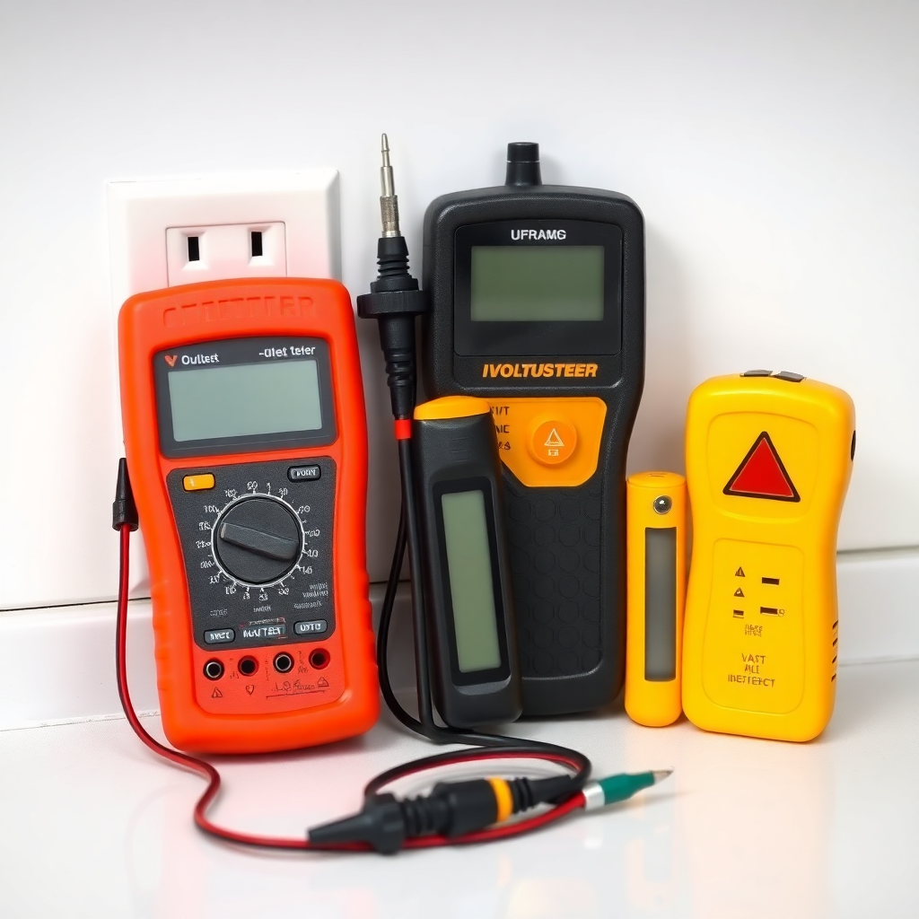 Water damage inspection tools and equipment for diagnosing electrical outlet issues