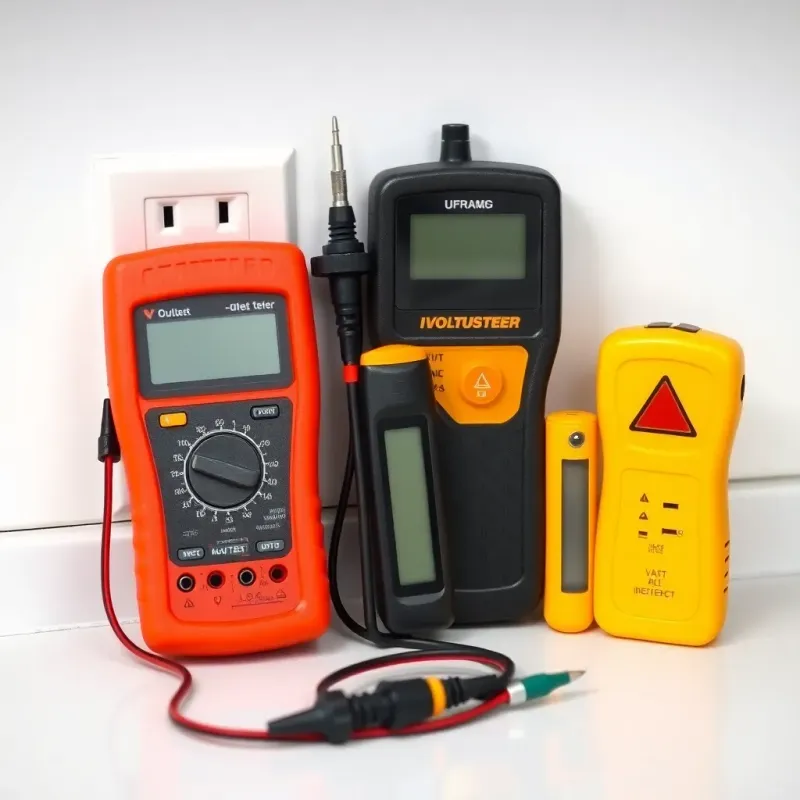 Water damage inspection tools and equipment for diagnosing electrical outlet issues