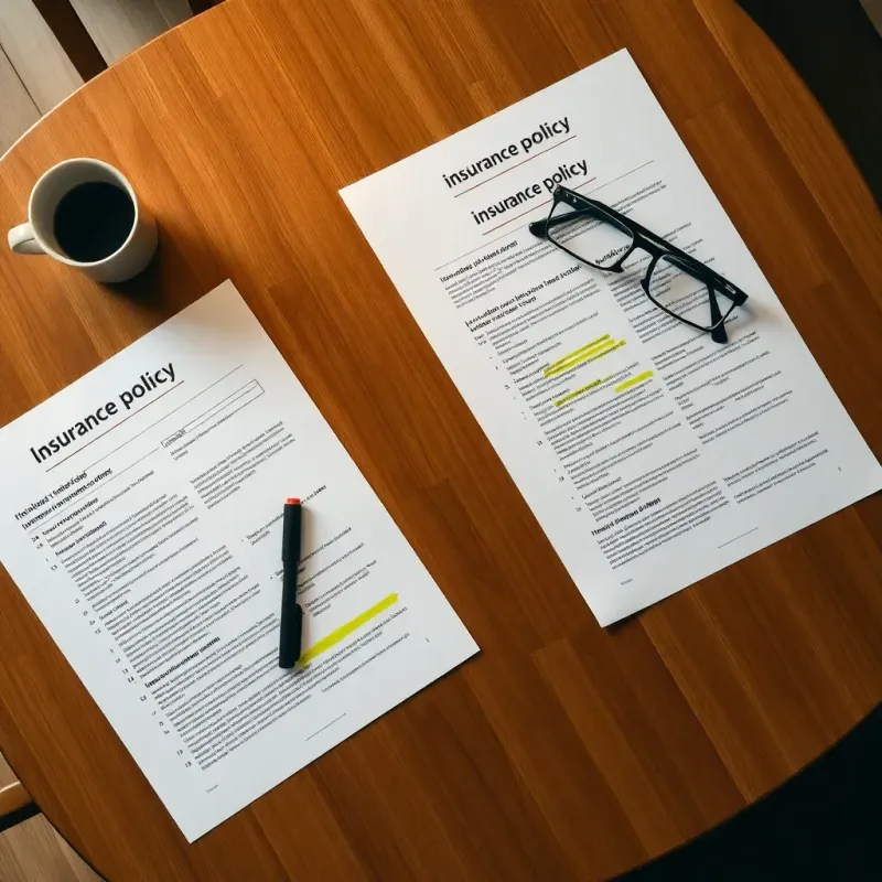 Homeowner comparing water damage and flood damage insurance policies