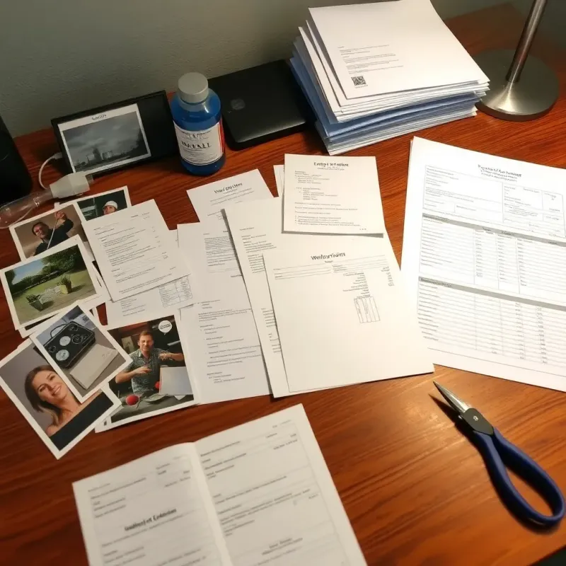 Document showing water damage insurance claim denial with appeal options highlighted