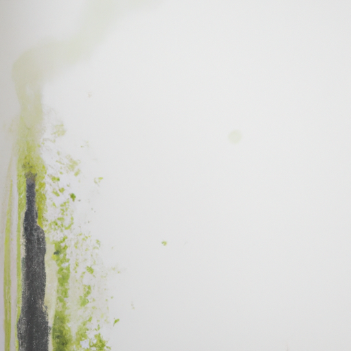 Black and green mold growing on wall after water damage