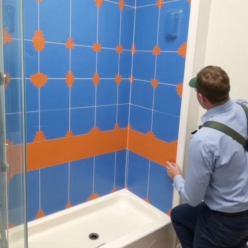 Waterproofing membrane installation technique in shower wall repair