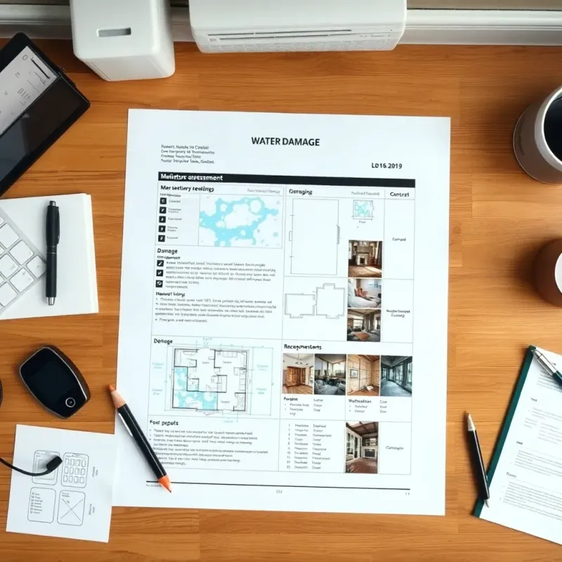 Water damage assessment and documentation process