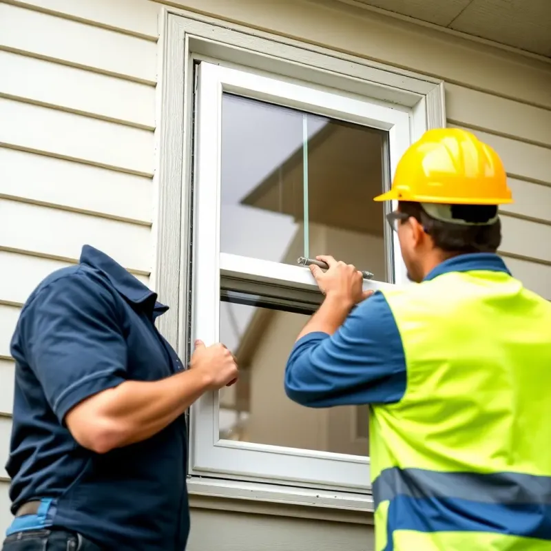 Professional window frame replacement with proper flashing installation